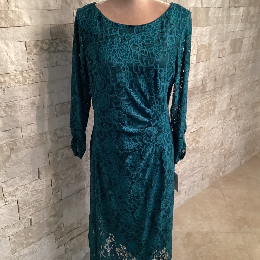 Tahari Long-Sleeved Midi Dress (NWT)